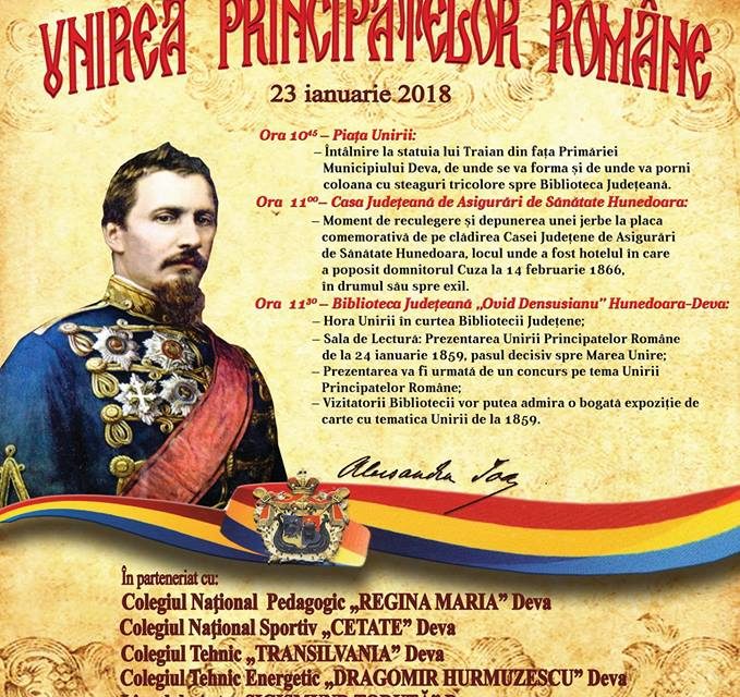 Biblioteca Județeană „Ovid Densusianu” Hunedoara-Deva sărbătorește ziua Unirii Principatelor Române