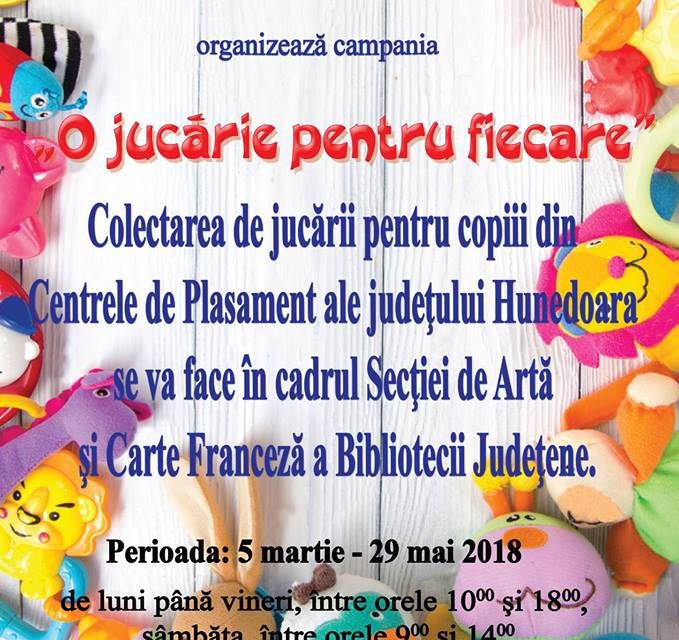 Deva: O nouă ediție a campaniei „O jucărie pentru fiecare”