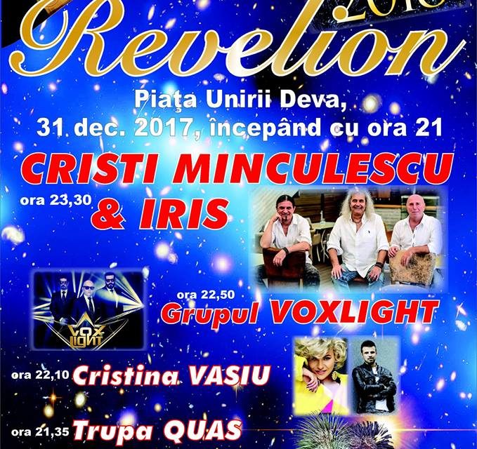 Deva: Revelion în aer liber cu Cristi Minculescu și Iris