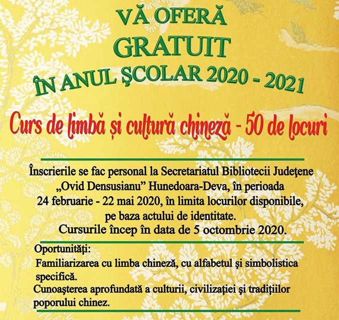 Cursuri de limbă chineză în Deva